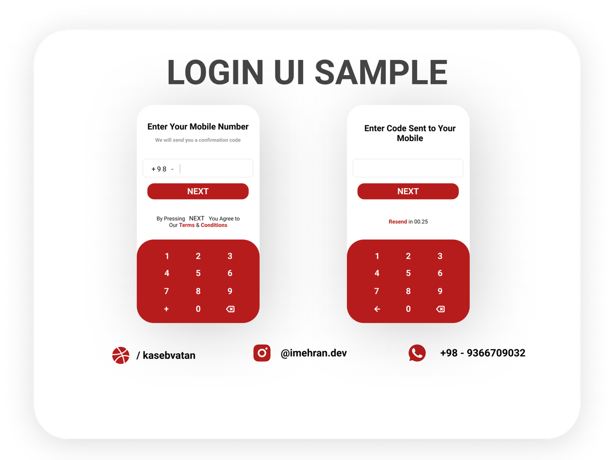 UI & UX Sample
